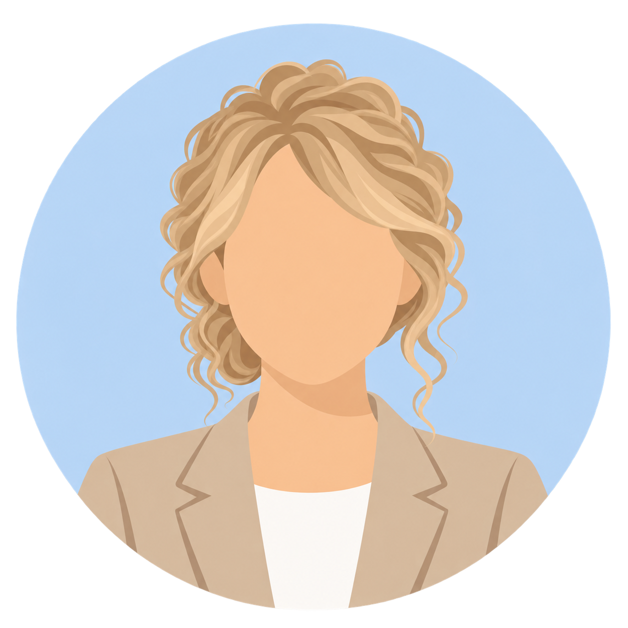 woman curly up